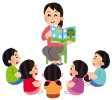 読み聞かせのイラスト