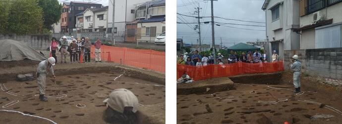 加茂遺跡現地公開の写真
