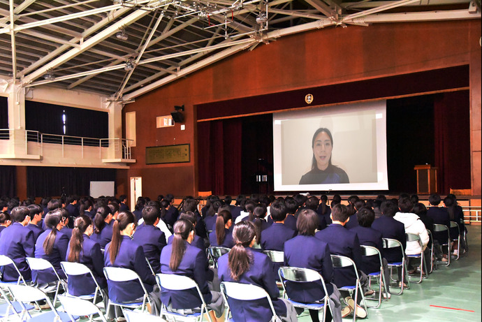 多田中学校 在校生全員で歌う 「この街は私の宝物」