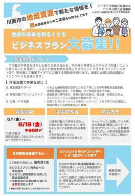 ビジネスプラン募集のちらし表