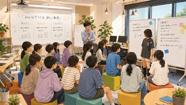 子どもたちの主体的な学びを支援する空間「未来の学び舎」イメージ図